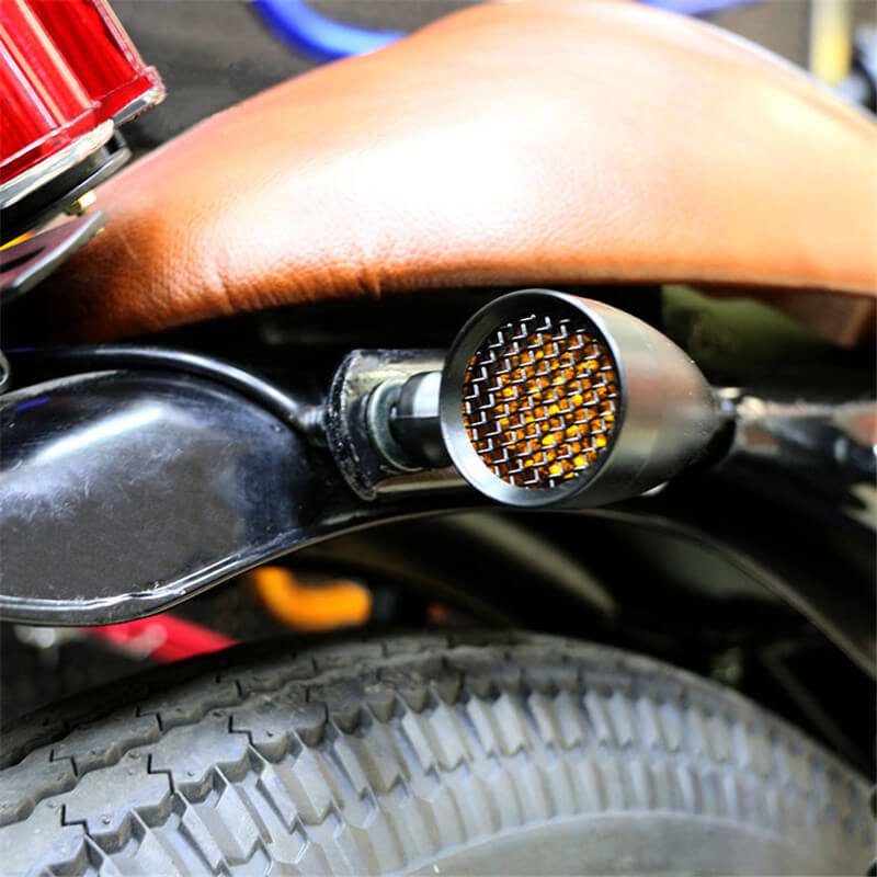 Acheter Paire clignotants moto à LED Vintage Aluminium Chromé Cafe Racer,  Brat, Scrambler