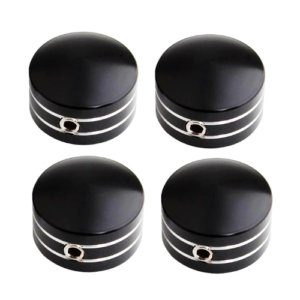 MASO Lot De 4 Cache-Boulons De Culasse Chromés Pour Harley-Davidson Twin Cam, Big Twin 1340 Evo & Sportster
