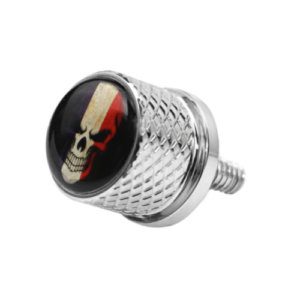Vis fixation de selle SKULL pour Harley Davidson (Sportster, Dyna, Softail, Touring, Trike) - 1