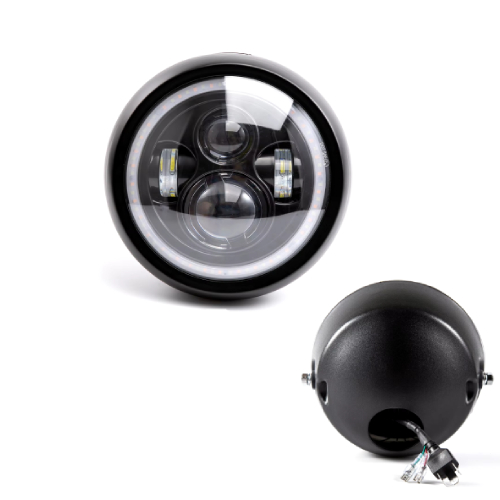 Faro Anteriore Rotondo Per Moto JFG RACING – 19,8 Cm, Con Staffa A Morsetto, Impermeabile E Antiproiettile, Per Sportive E Stradali - 5